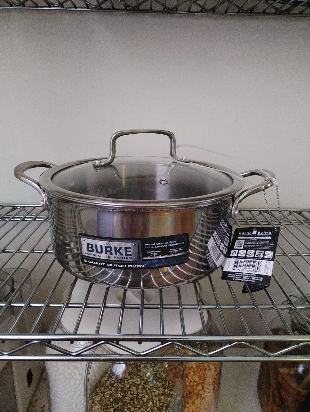 David Burke 5-Quart Geo Clad Series Stainless Steel Dutch Oven